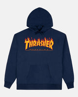 Thrasher Flame Hoodie Navy Large