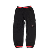 RDS Monogram Cargo Sweatpants Medium Black Red