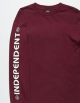 Independent • Bar/Cross Long Sleeve • Burgundy