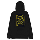 KROOKED • MOONSMILE RAW HOODIE • BLACK w/ YELLOW